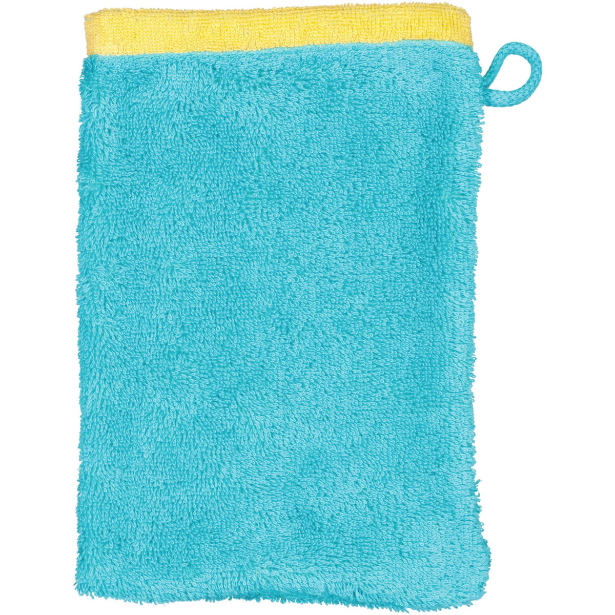 WASCHLAPPEN LIFESTYLE SPLASH 7071 TÜRKIS/APRICOT - 15 - Blau, Textil (16/22cm) - Cawoe