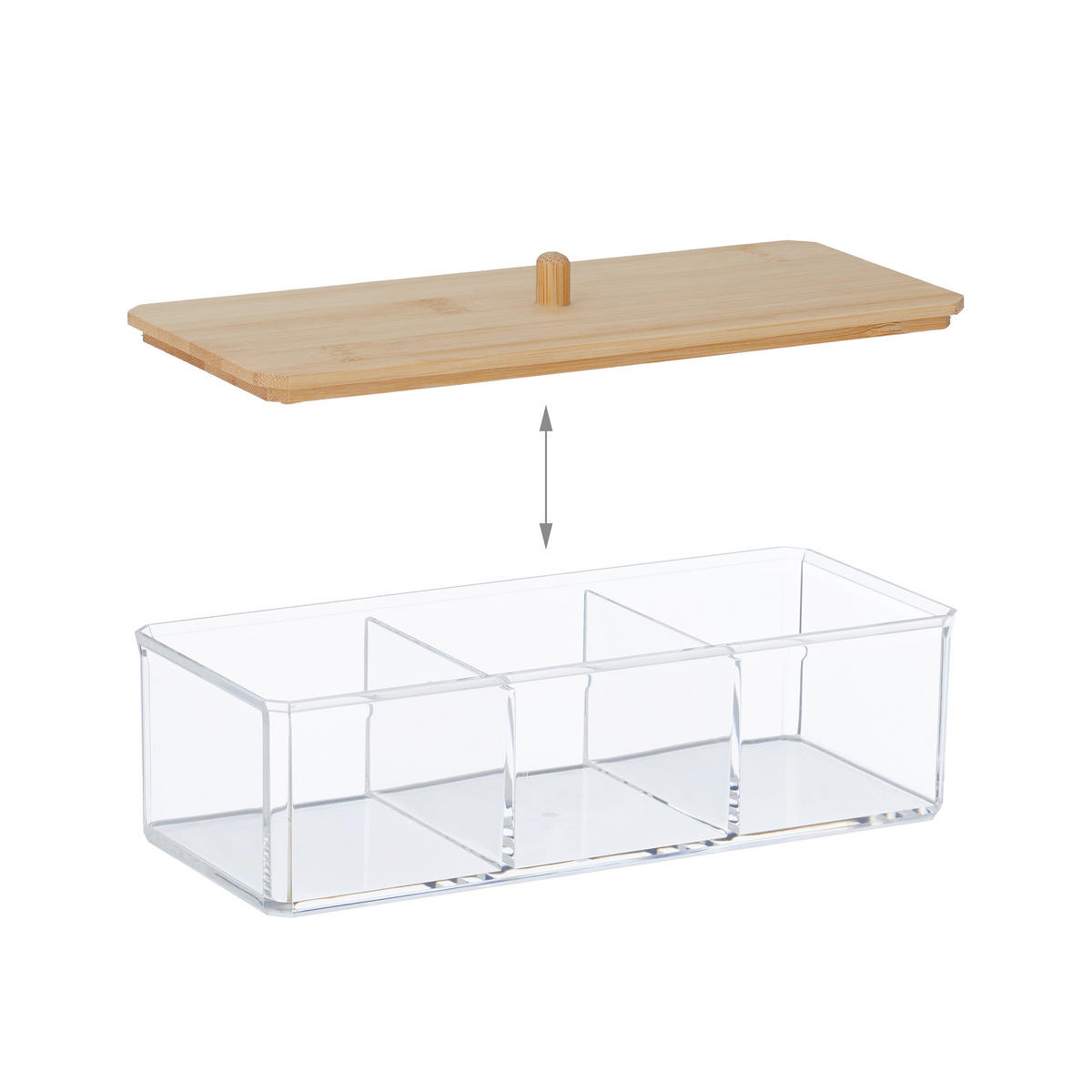 MAKE-UP-ORGANIZER - Multicolor, Holz/Kunststoff (23/7.5/9.5cm) - Relaxdays