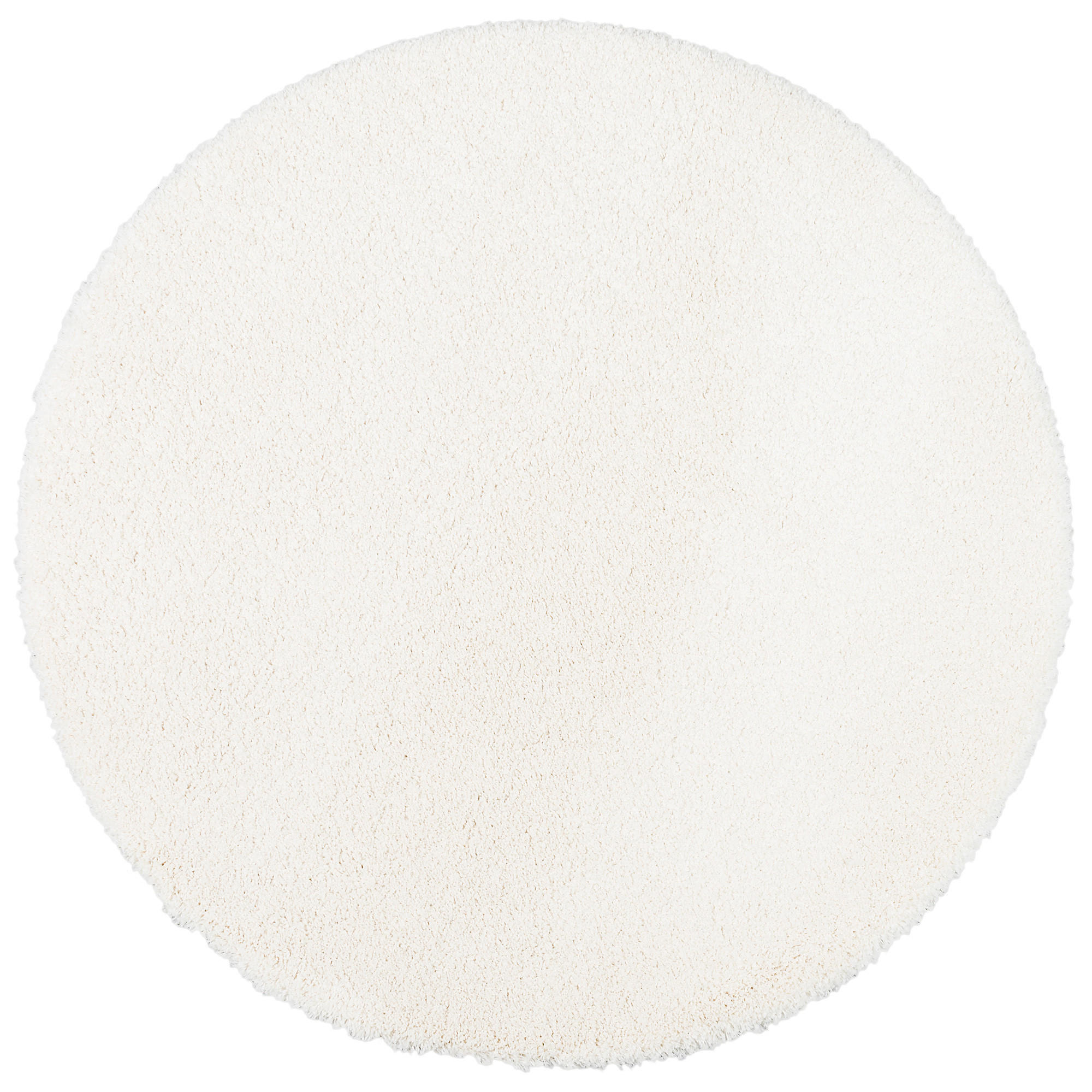 LUXUS HOCHFLOR SHAGGY TEPPICH DREAM RUND - Creme, Textil (100/100cm) - Snapstyle