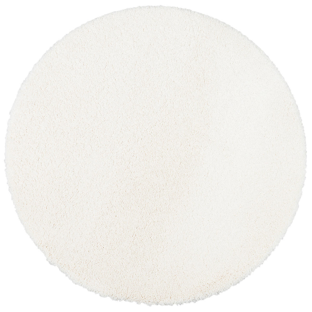 LUXUS HOCHFLOR SHAGGY TEPPICH DREAM RUND - Creme, Textil (100/100cm) - Snapstyle