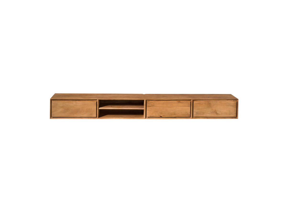 LOWBOARD Amoria Mangoholz 280 cm / 35 cm Natur - Naturfarben, Holz (280/30/35cm) - Villa Möbel