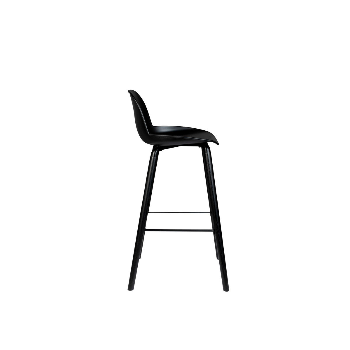 BARHOCKER Albert Kuip Rückenlehne 75 cm Schwarz - 2 er Set - Schwarz, Kunststoff (47/98.5/47.5cm) - Zuiver
