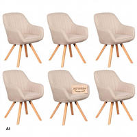 ESSZIMMERSTUHL Matera 6er-Set FSC®100% - Beige/Braun, Naturmaterialien/Textil (59/89/61cm) - Mr. Deko