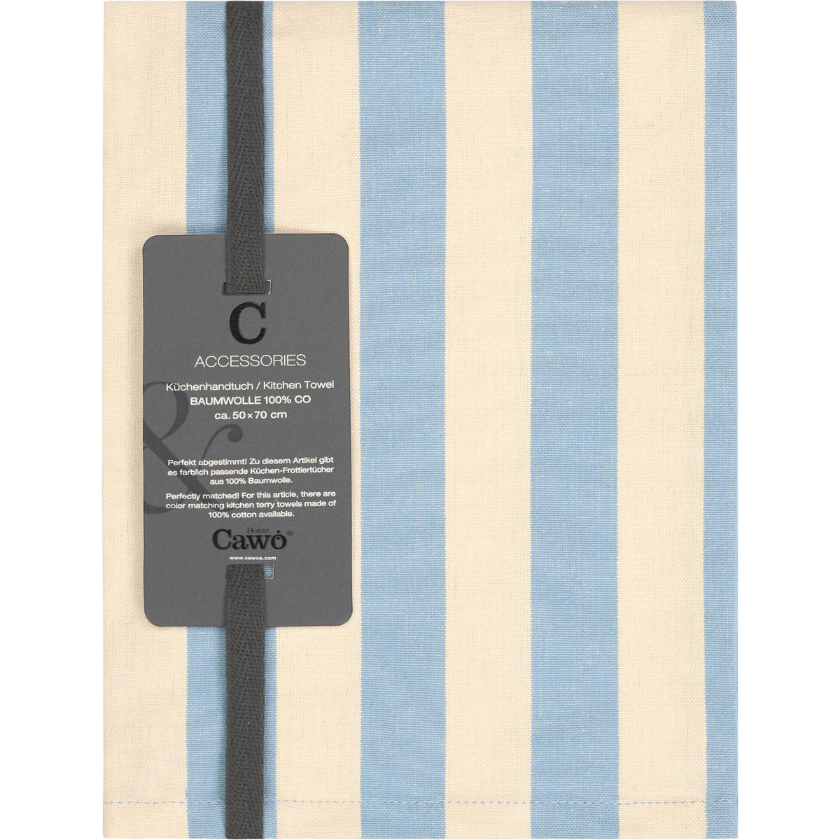 GESCHIRRTÜCHER PRINTS & STRIPES STREIFEN 546 BLAU/NATUR - 13 - Blau, Textil (50/70cm) - Cawö