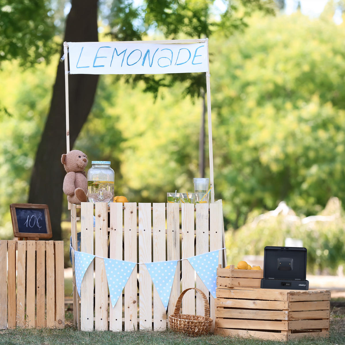 GELDKASSETTE - Grau, Kunststoff/Metall (30.5/8.5/25cm) - Relaxdays