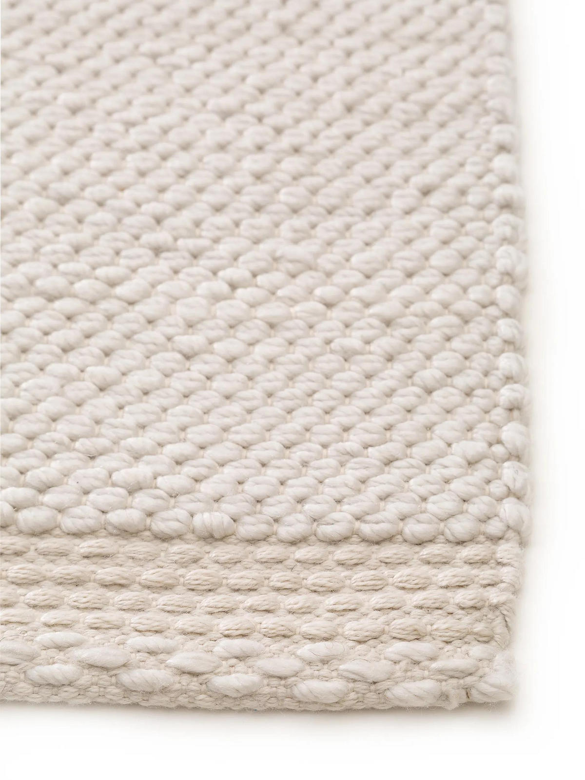 TEPPICH aus recyceltem Material Kiah Cream 80x150 cm - Creme, Textil (80/150cm) - benuta Pure