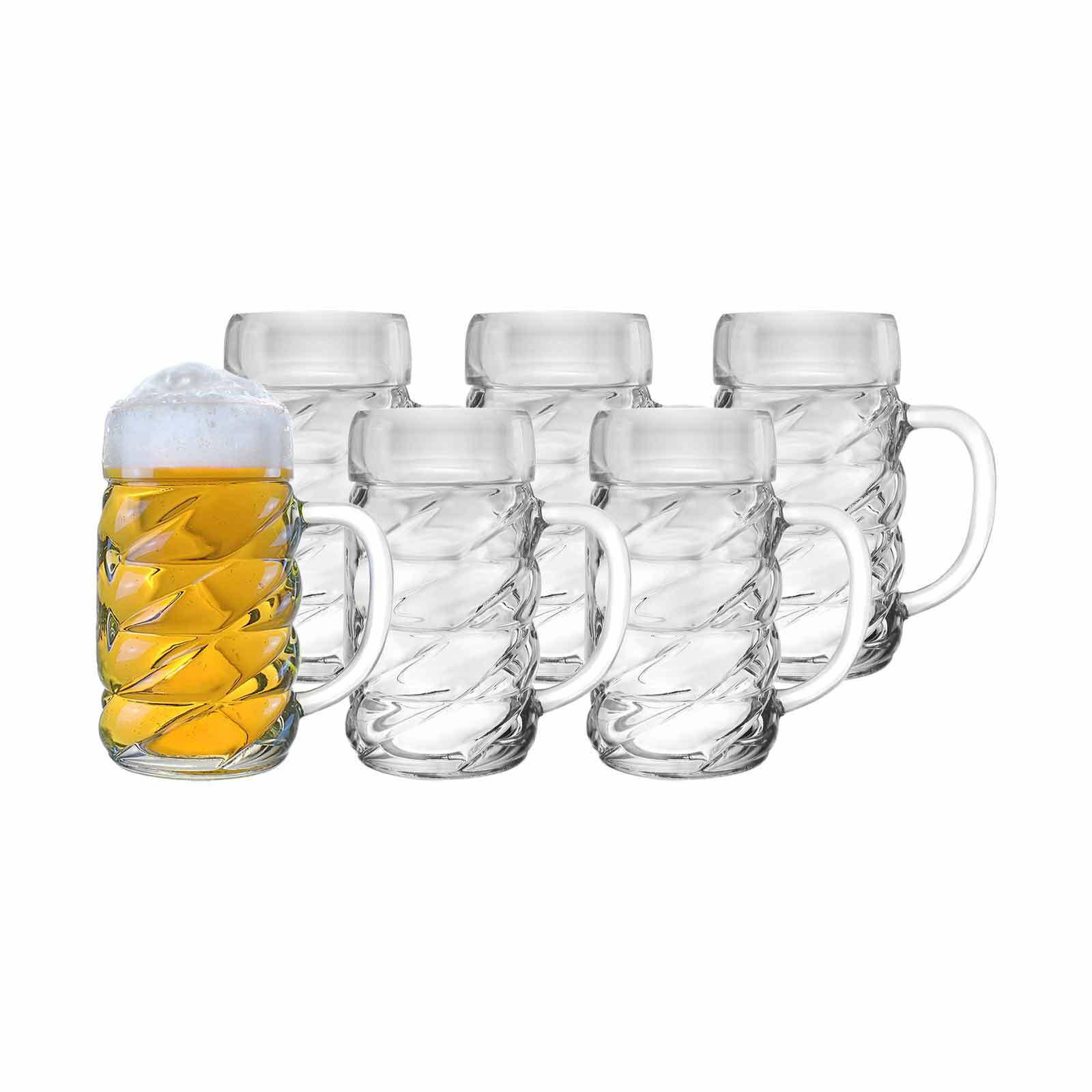 BIERKRÜGE Diamond transparent 500 ml 6er Set - Transparent, Glas (0.5L) - Stölzle Lausitz