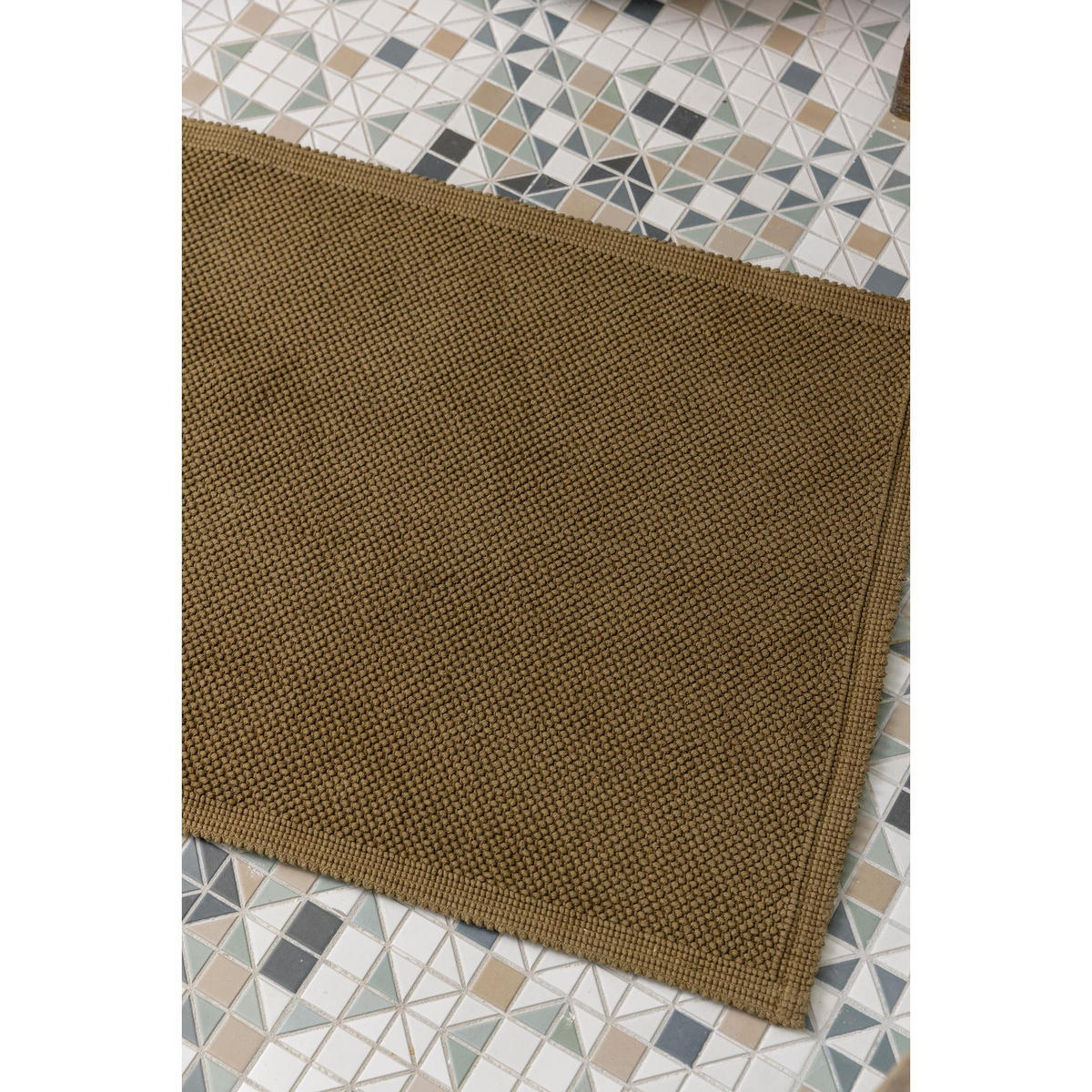 BADEMATTE Etia zeder 54 x 110 cm - Grün, Textil (54/110cm) - Vivaraise