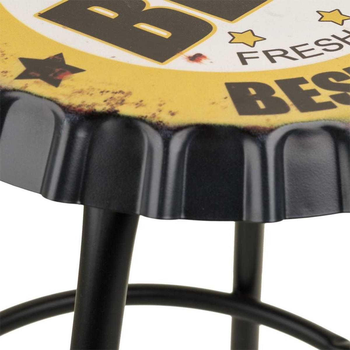 HOCKER aus Metall, weiß, 35x46cm - Weiß, Metall (35/46/35cm) - Wanderlust