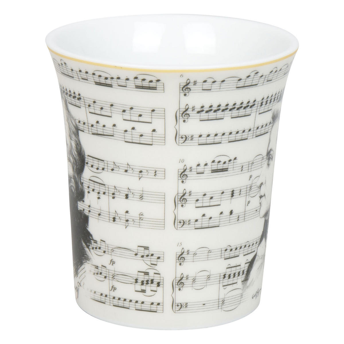 KAFFEEBECHER Komponisten Mozart - Naturfarben, Keramik (0.41L) - Könitz