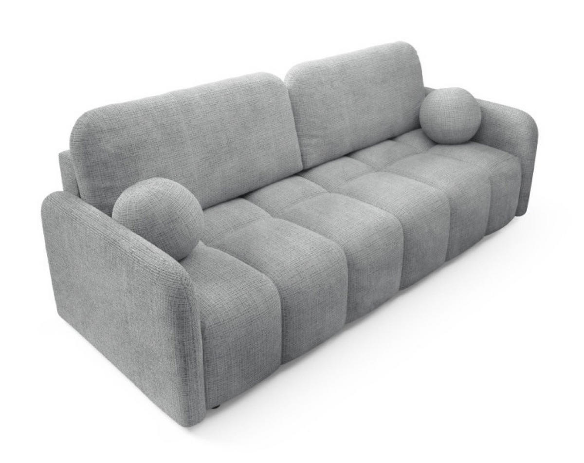 SOFA Cremona KUBI Ausziehbar Mit Bequemem Sitz 95 cm - Grau, Textil (218/90/88cm) - Sepro Meble