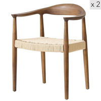 STUHL 2er-Set dunklem Holz Dunkelbraun - Braun, Holz (64/72/53cm) - Nordlys