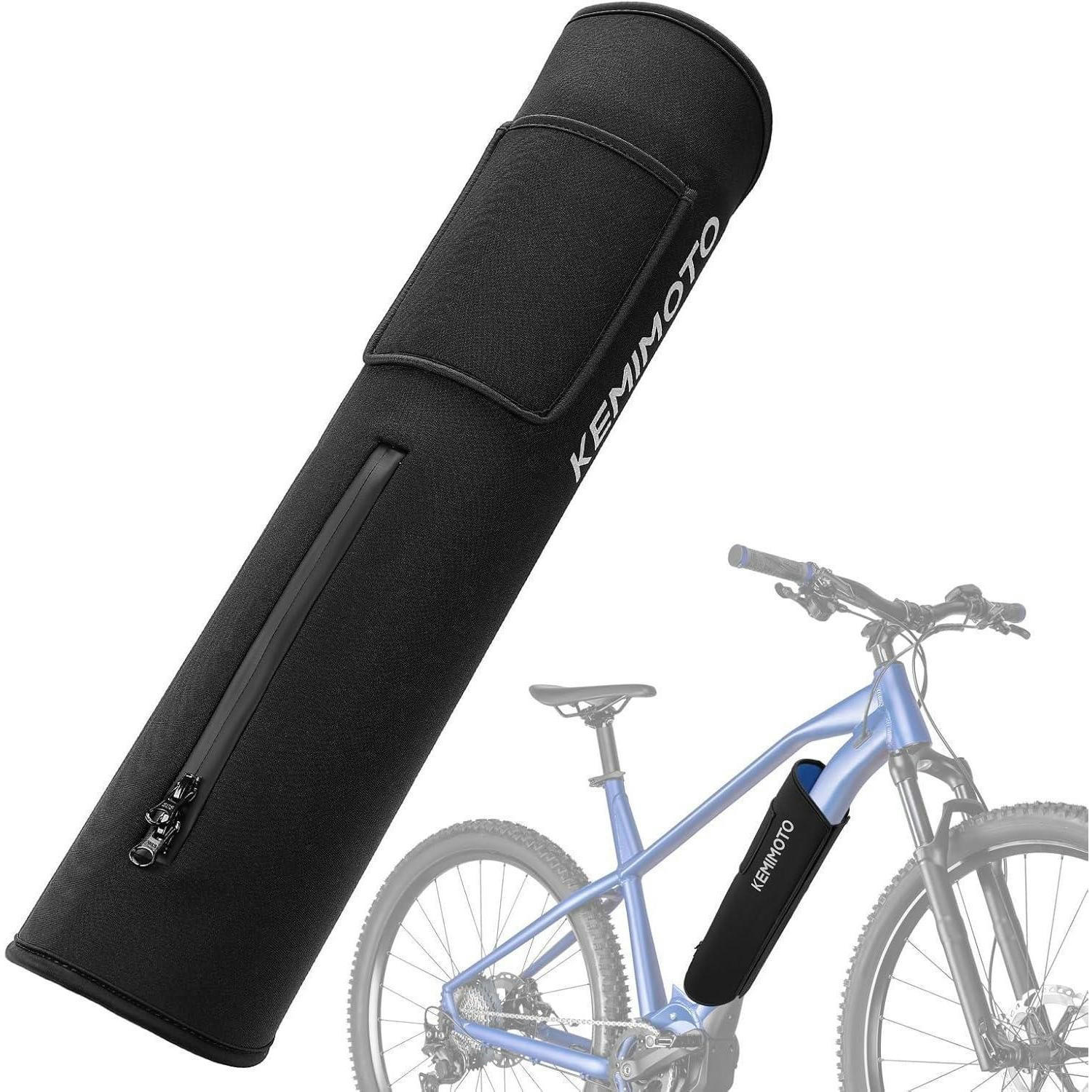 SCHUTZHÜLLE E-Bike Akku 26-38cm Umfang Neopren Schwarz - Schwarz, Textil (33/1.5/53cm)