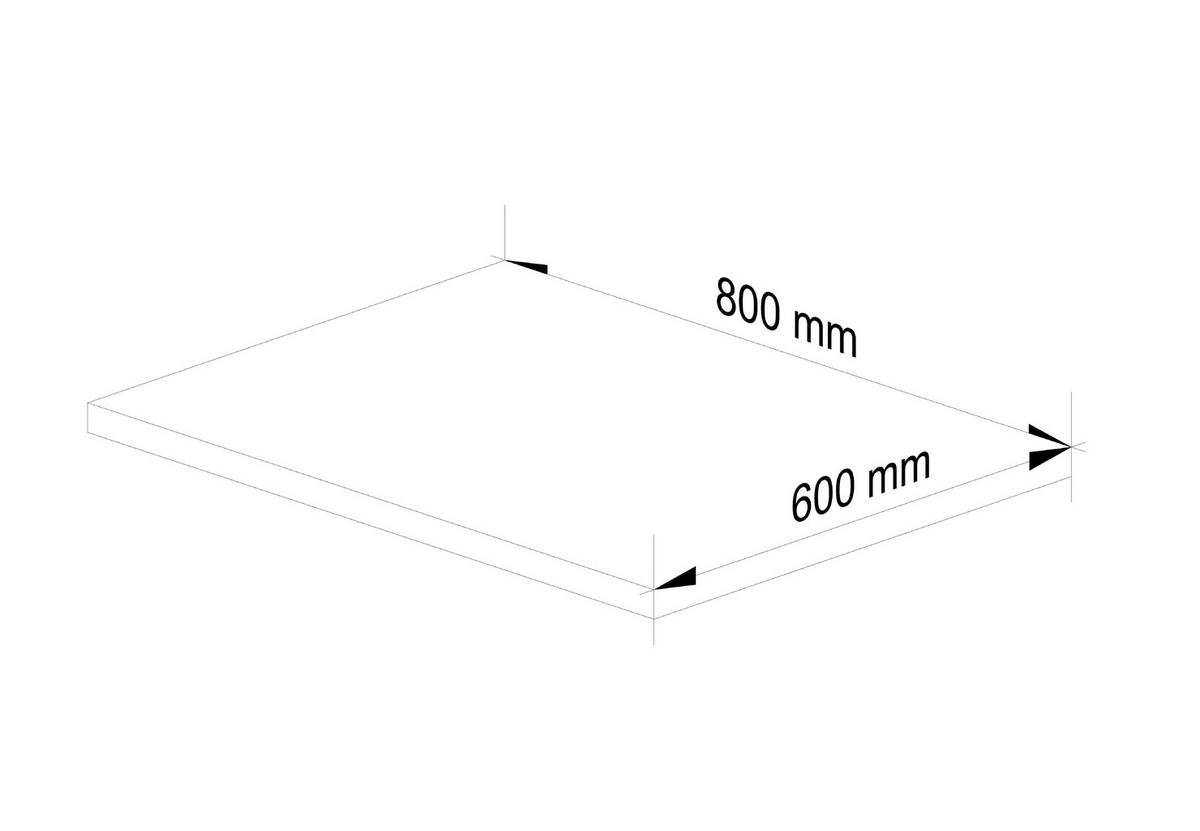 ARBEITSPLATTE Sonoma-Eiche 80x3,2x60 cm - Sonoma Eiche, Holzwerkstoff (80/3.2/60cm) - Akord