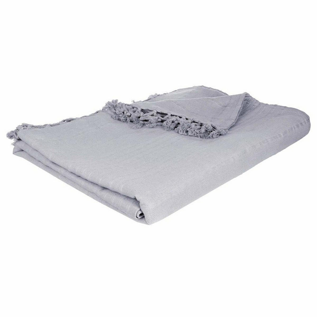 TAGESDECKE 230/250 cm - Grau, Naturmaterialien (230/250cm) - Atmosphera Createur d´interieur