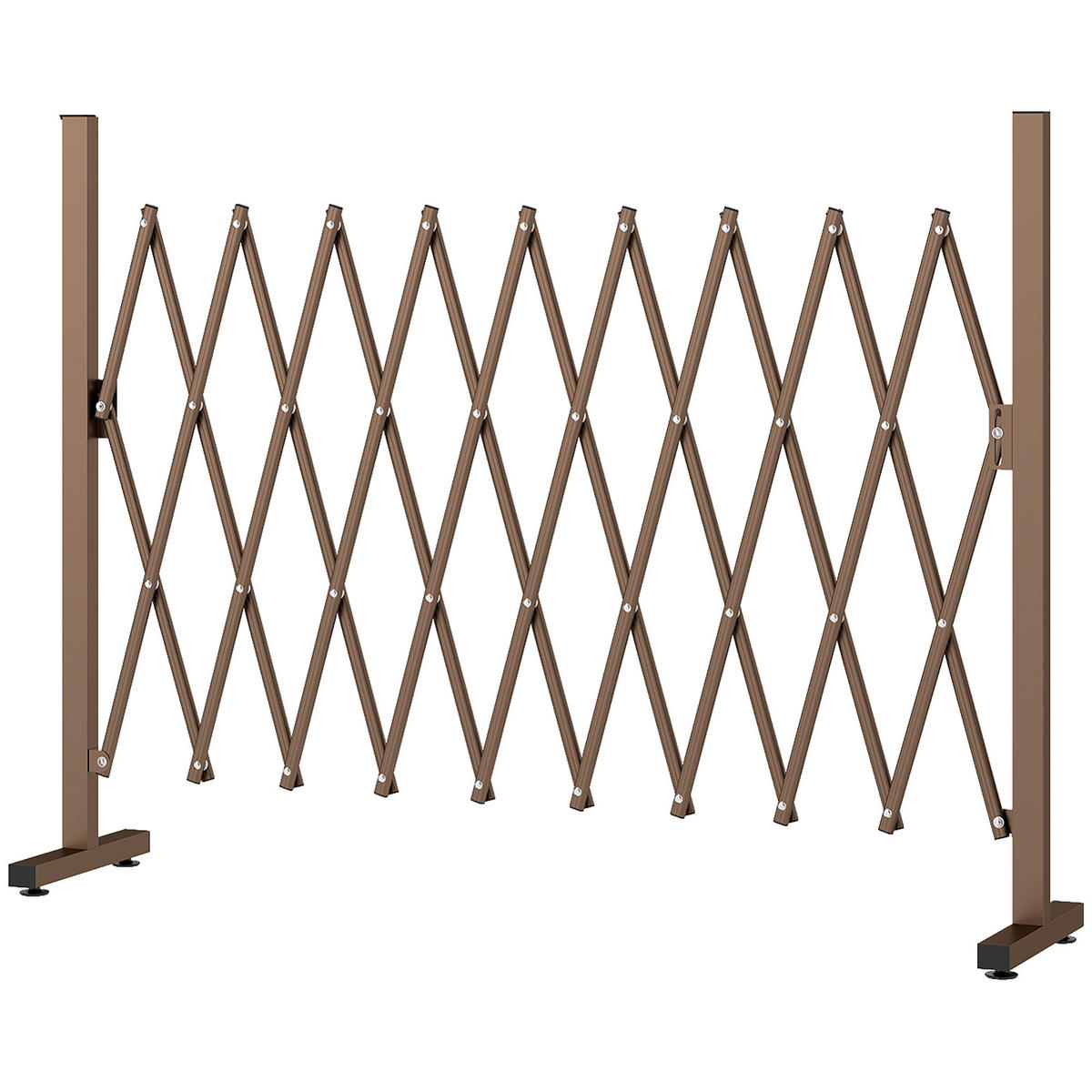 GARTENZAUN Dunkelbraun 250.0/31.0/103.0 cm - Dunkelbraun, Metall (31/103cm)