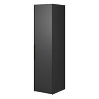 KLEIDERSCHRANK Frame Schwarz 50 cm - Goldfarben/Schwarz, Holzwerkstoff/Metall (50/200.5/57cm) - Selsey