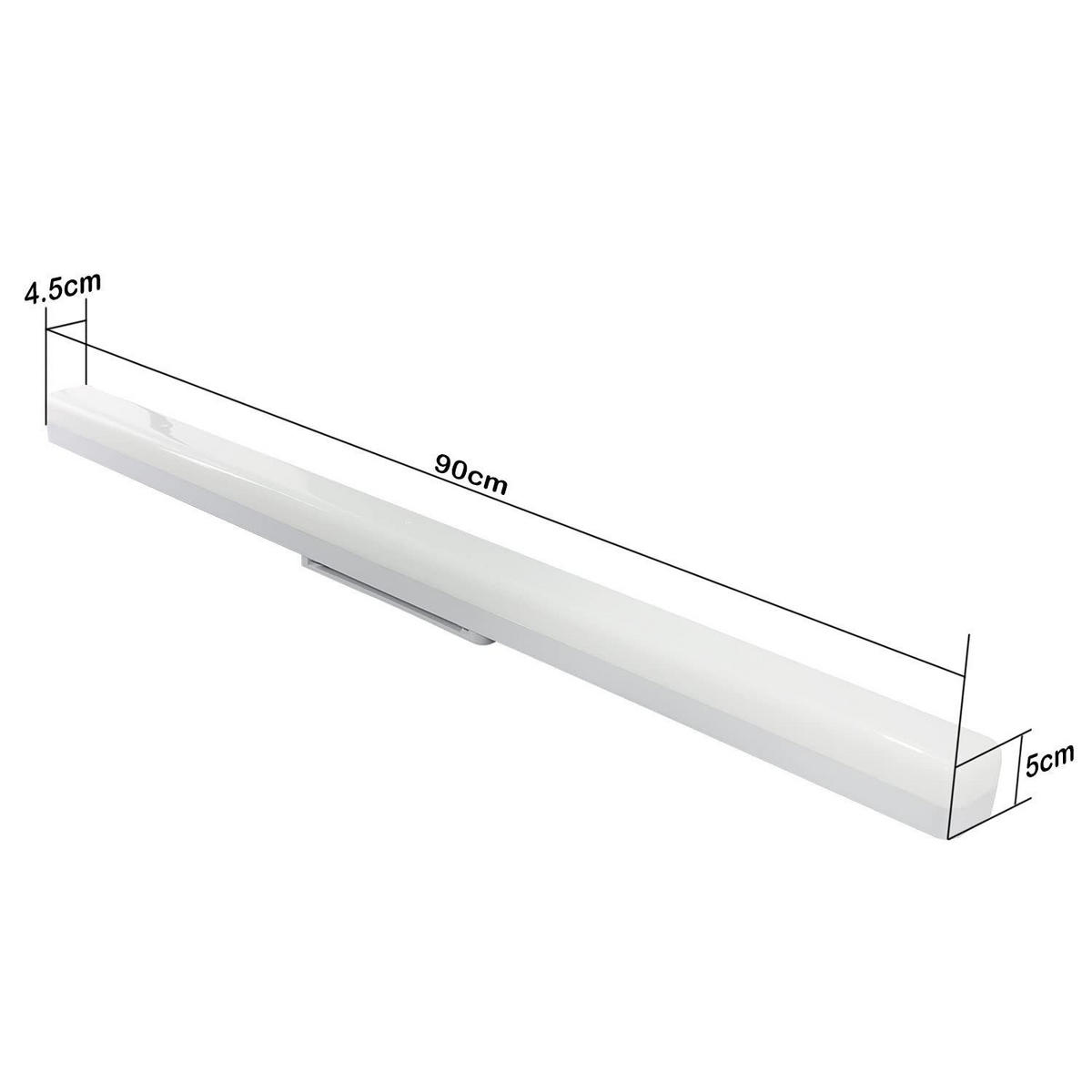 LED-DECKENLEUCHTE Diederich 90/4.5/5 cm - Weiß, Kunststoff (90/4.5/5cm) - Nettlife
