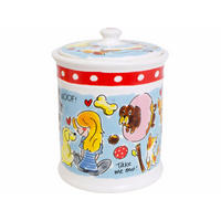 VORRATSDOSE Zuhause ist da, wo mein Hund ist in Bunt - 22,5cm - Multicolor, Keramik (16/22/16cm) - Blond Amsterdam