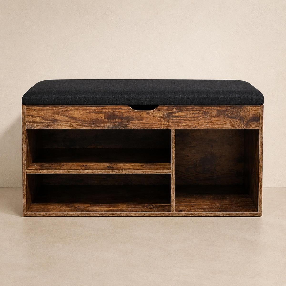 SCHUHSCHRANK mit Sitzfläche Tria 80/30/43 cm - Braun, Holzwerkstoff (30/43/80cm) - BOXIMO