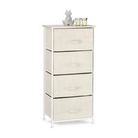 SCHUBLADENBOX - Creme, Holzwerkstoff/Textil (45/95/30cm) - Relaxdays