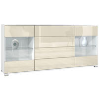 SIDEBOARD Bari Creme Hochglanz - Creme, Holzwerkstoff (166.5/75.5/35cm) - Vladon