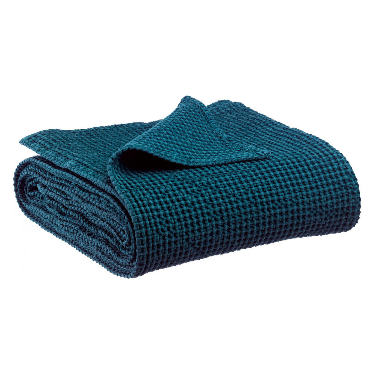 RECYCELTE TAGESDECKE Maia indigoblau 240 x 260 cm - Dunkelblau, Textil (240/260cm) - Vivaraise