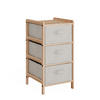 KOMMODE Bruno Beige 34.5 x 67 cm mit 3 Stoffschubladen - Beige/Naturfarben, Holzwerkstoff (34.5/67/36.5cm) - Vicco