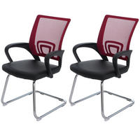 KONFERENZSTUHL Rot 2er-Set - Rot, Kunststoff (57/92/59cm) - MCW