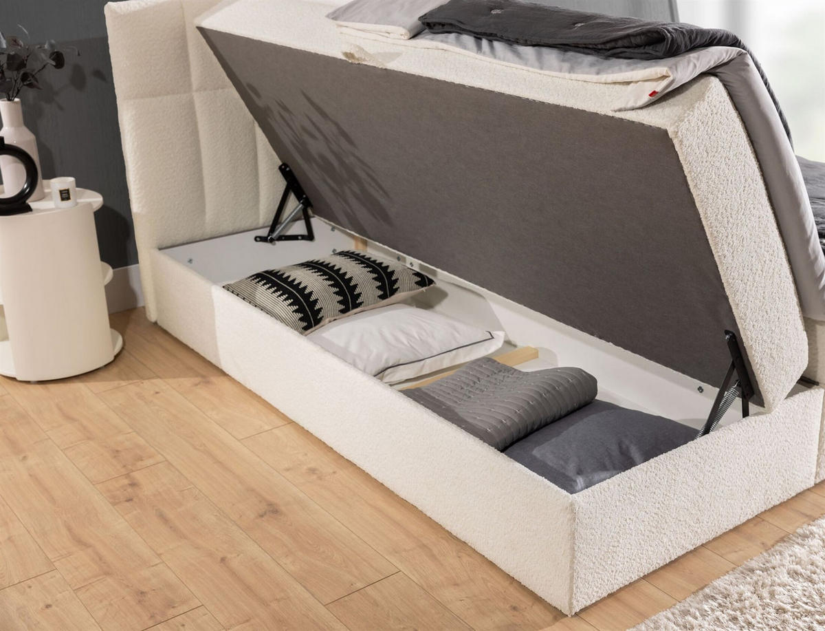 BOXBETT Dominga Premium - Creme, Holzwerkstoff/Textil (160/200cm) - Fun Möbel
