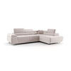 ECKSOFA EMILY mit Schlaffunktion Poso 100 Rechts - Ecru, Textil (275/200cm) - Bedante