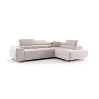 ECKSOFA EMILY mit Schlaffunktion Poso 100 Rechts - Ecru, Textil (275/200cm) - Bedante