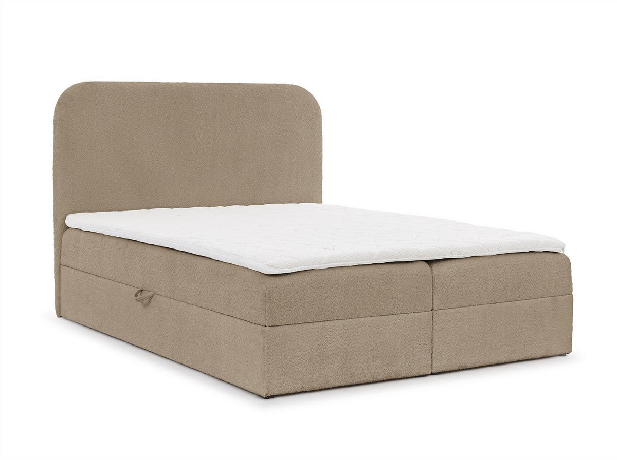 BOXBETT Amador Premium - Beige, Holzwerkstoff/Textil (180/220cm) - Fun Möbel