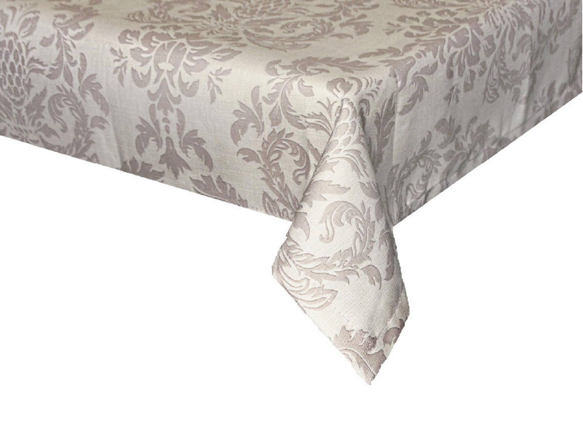 TISCHDECKE Epoche linen-taupe 110/110 cm - Ecru, Textil (110/110cm) - beties Heimtextil