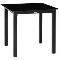 GARTENTISCH, Schwarz, Aluminium - Schwarz, Metall (80/80/74cm) - Outsunny