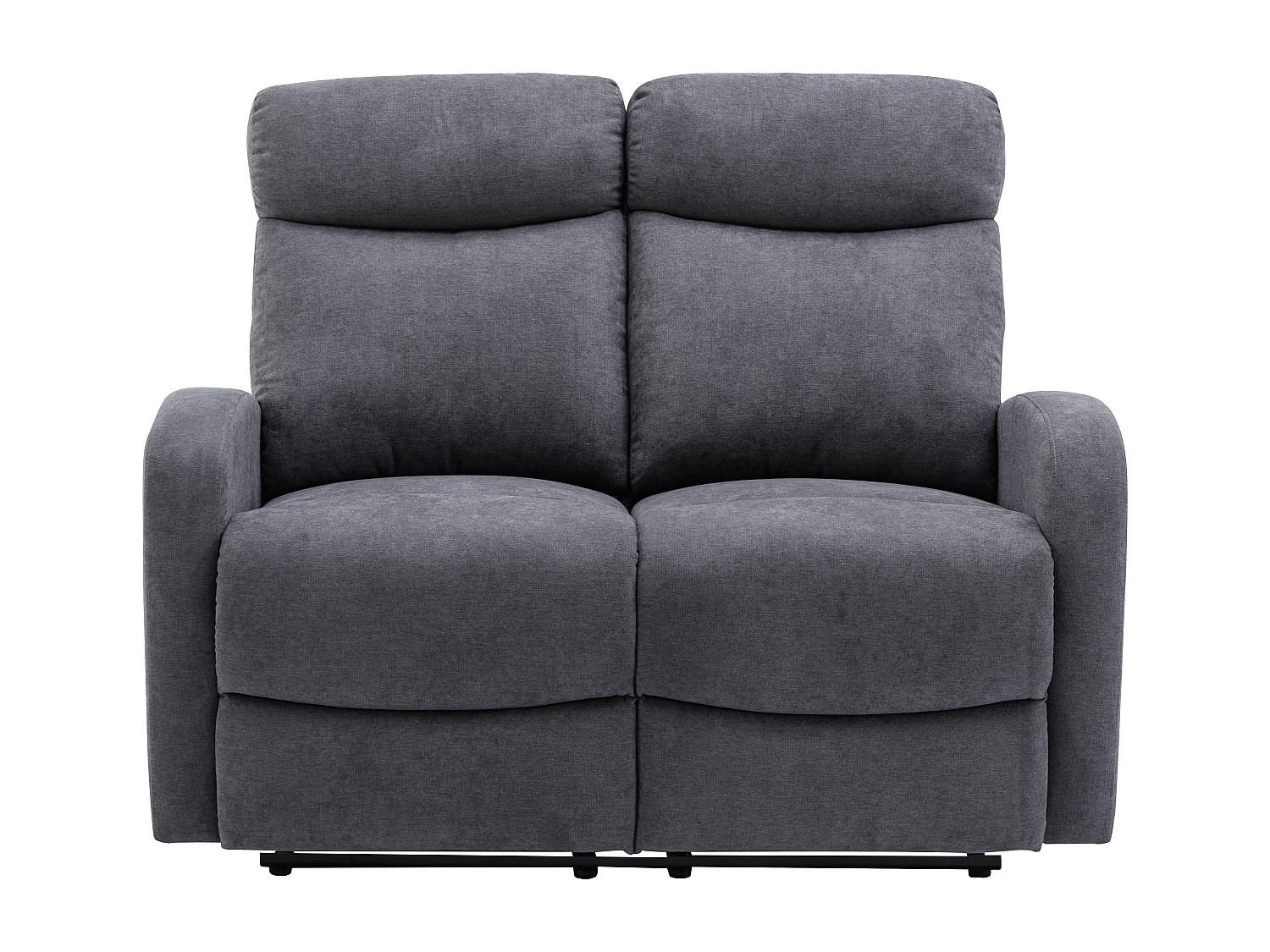 RELAXSOFA - 2 Personen - stoff - grau Evelyn - Grau, Kunststoff/Textil (128/100/95cm) - Vente-Unique