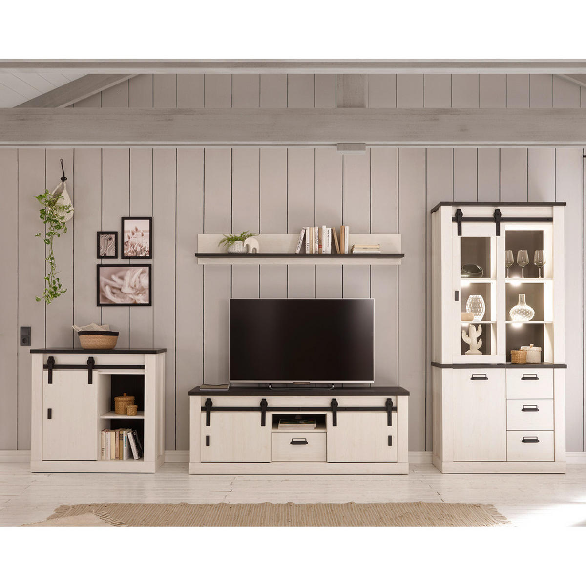 KOMMODE Shelton-61 - Weiß, Holzwerkstoff (93/91/38cm) - Lomado