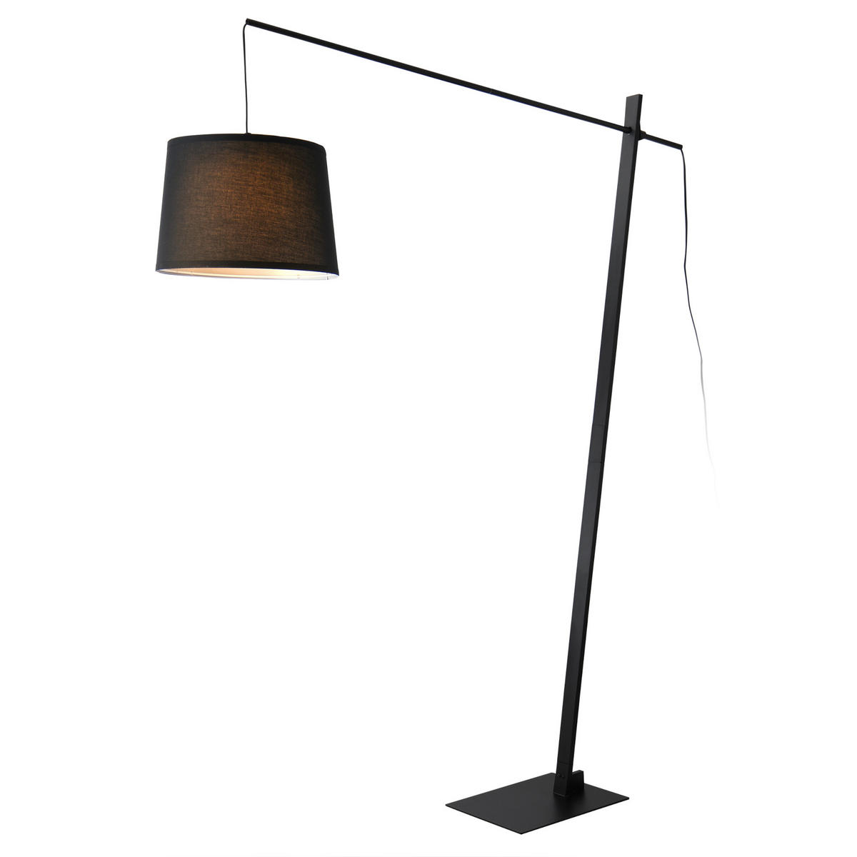 STEHLEUCHTE Nesna - Schwarz, Textil/Metall (35/35/185cm) - lux.pro