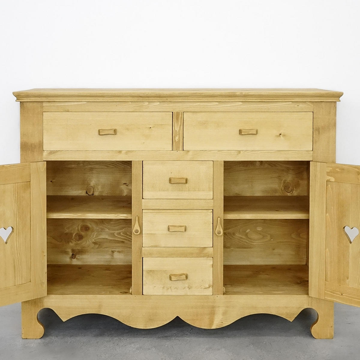 SIDEBOARD aus Massivholz MEXICANA - Honig, Holz (129/100/50cm) - Seart