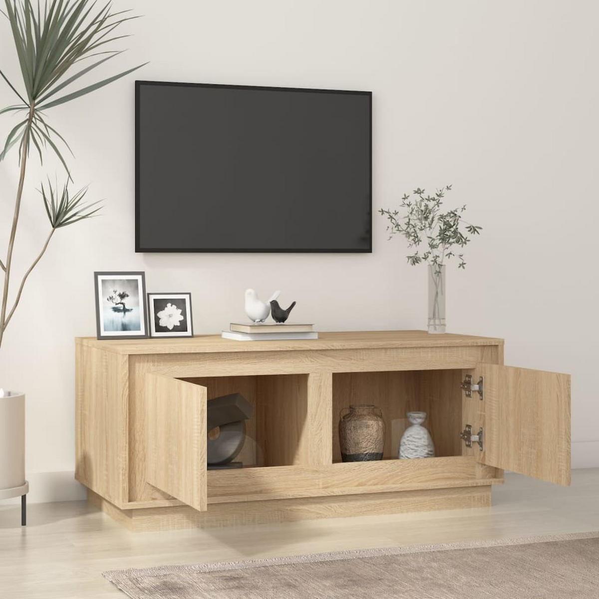 COUCHTISCH Sonoma-Eiche 102x50x44 cm Holzwerkstoff - Braun, Holzwerkstoff (102/50/44cm) - furnicato