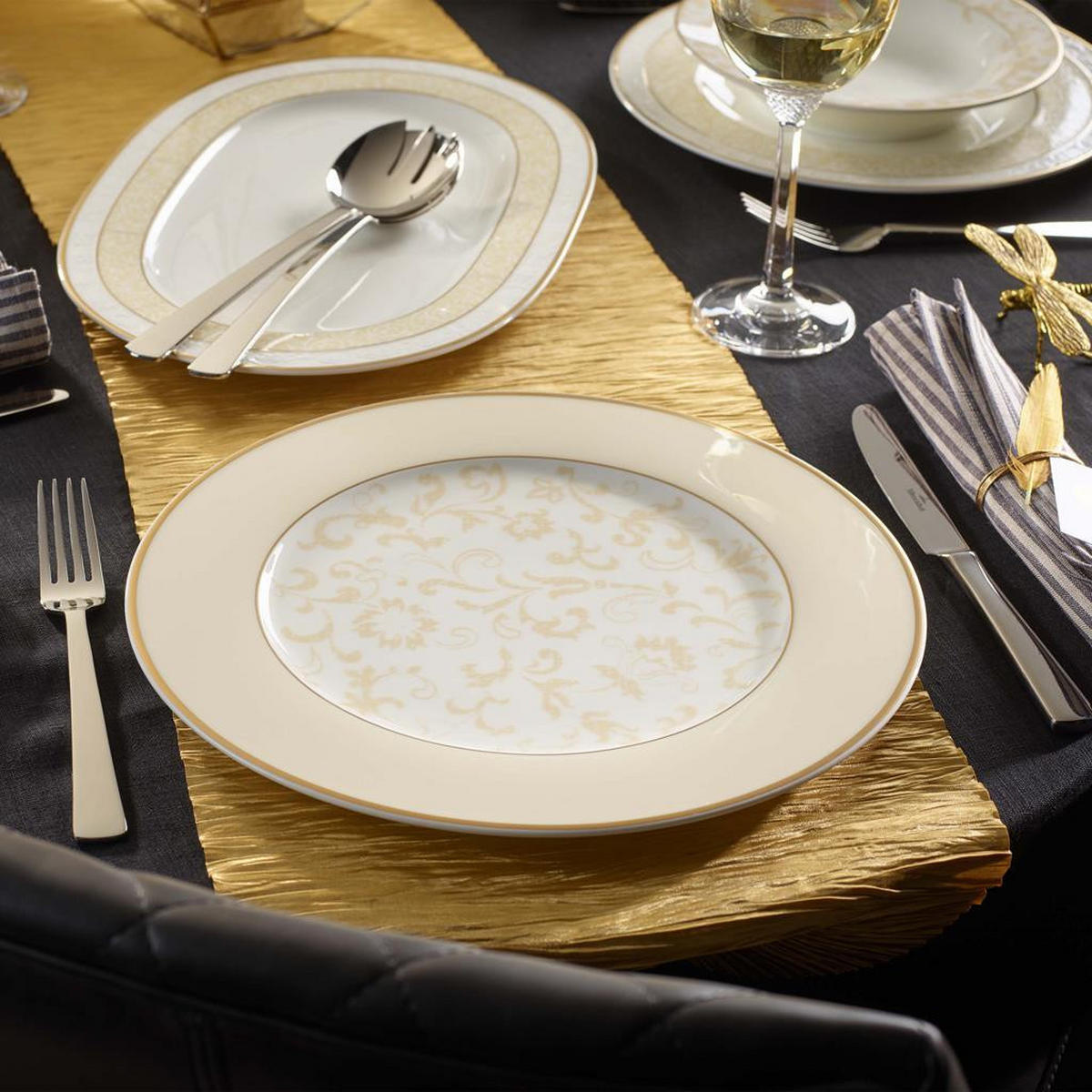 BROTTELLER Ivoire weiß-gold ø 18 cm - Goldfarben/Weiß, Keramik (18cm) - Villeroy & Boch