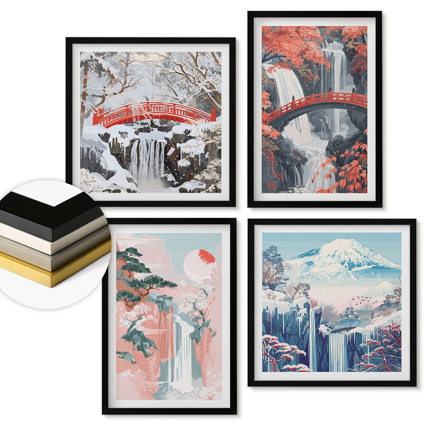 ArtPrintCave Wandbilder Schwarz 50x50 cm