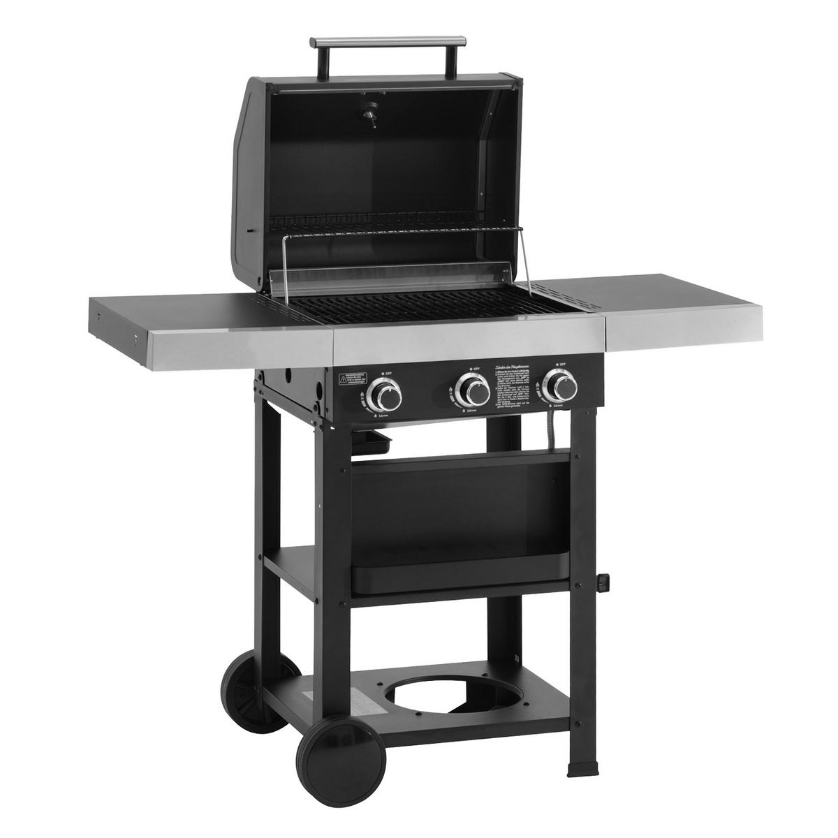 GASGRILL WABAYA 3+1 + Haube - Schwarz, Metall (112/103/53cm) - TAINO