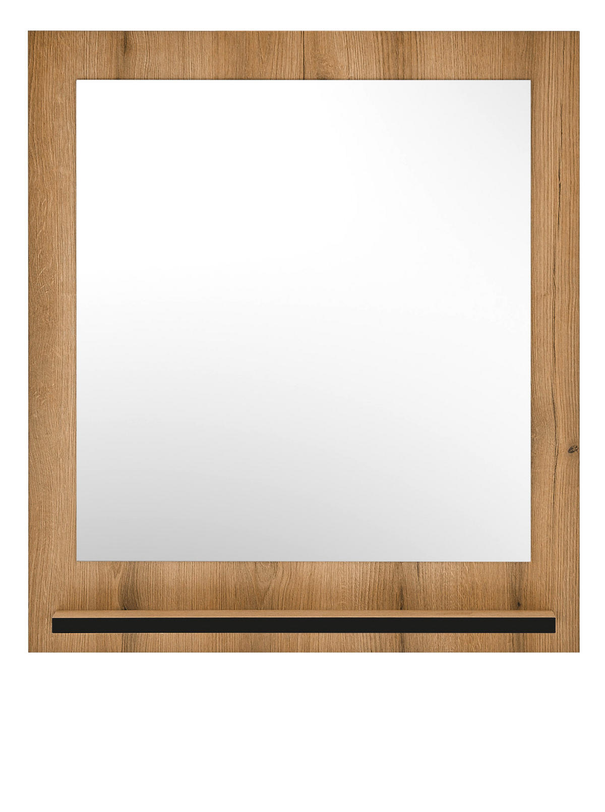 WANDSPIEGEL Evoke Eiche 79 x 89 cm, Garderobenspiegel mit Ablage - Eichefarben, Glas/Holzwerkstoff (79/89/10cm) - Furn.Design