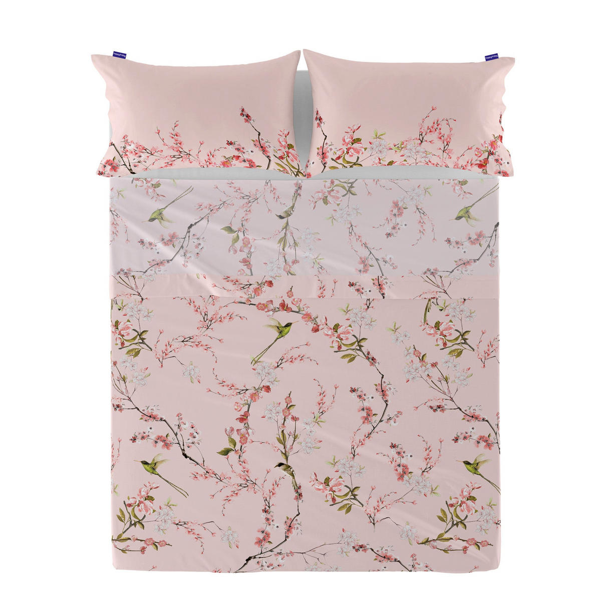 OBERLAKEN Chinoiserie rose 240x270 cm (Übergrösse) - Multicolor, Textil (240/270cm) - Happy Friday