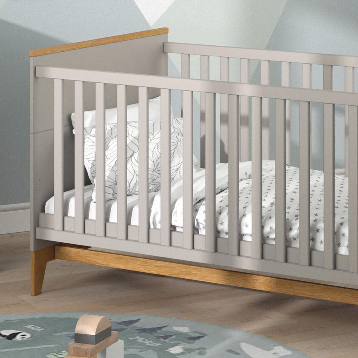 GITTERBETT Malia Cashmere-Eiche 143.2 x 81 cm - Kaschmir, Holzwerkstoff - VitaliSpa