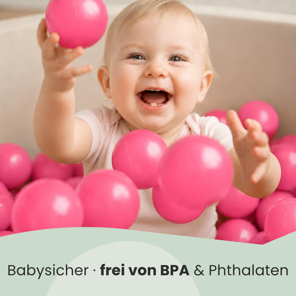 BÄLLEBAD-BÄLLE 50 Stück, Pink, 5.5 cm - Pink, Kunststoff (5.5/5.5/5.5cm) - Littletom
