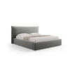 BETT mit Bettkasten und Kopfteil Kaelle aus Samt hellgrau 180x200cm - Hellgrau, Textil (180/200cm) - Micadoni
