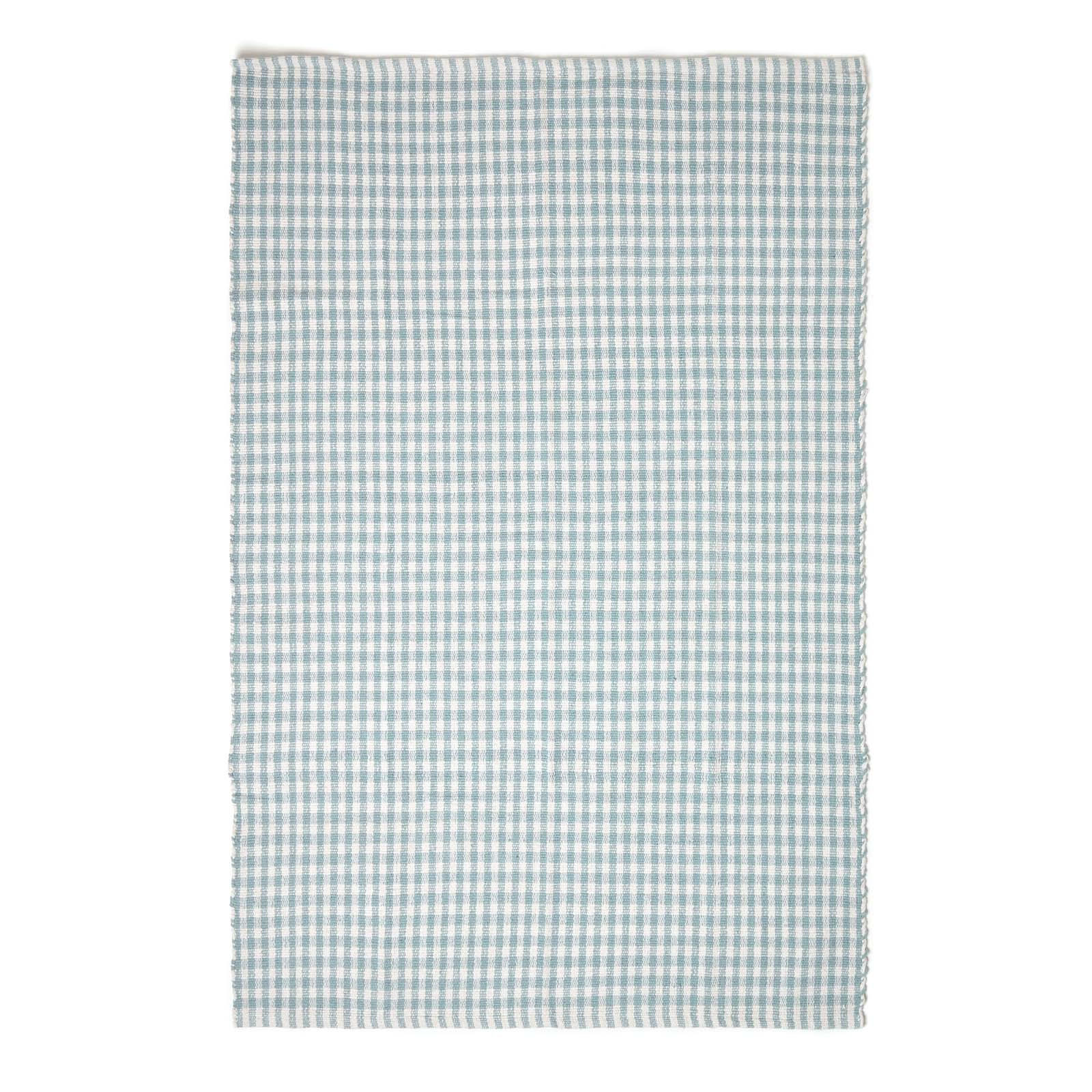 Homescapes Baumwollteppich Blau 60x90 cm
