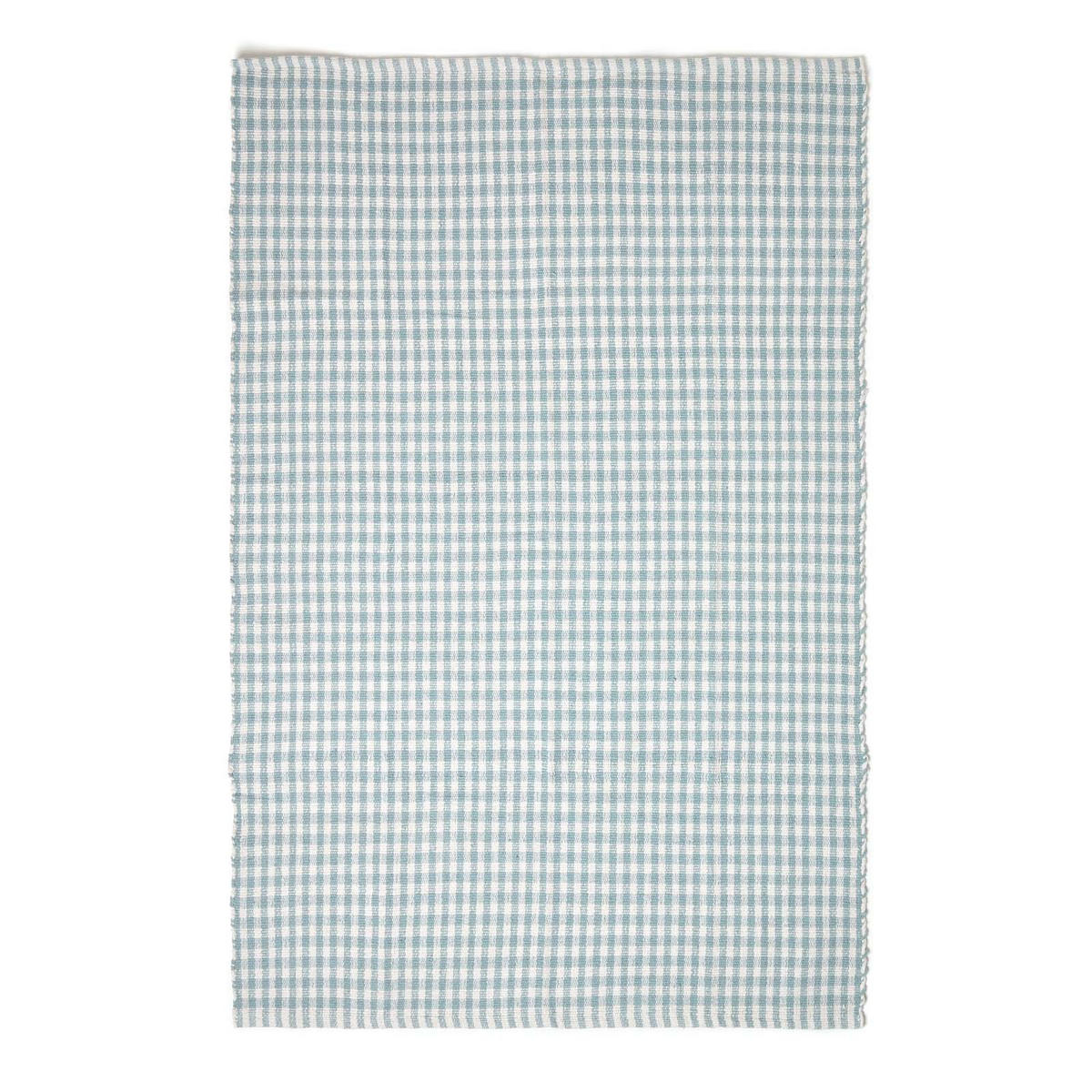 BAUMWOLLTEPPICH Vichy-Karo 60/90 cm - Blau, Textil (60/90cm) - Homescapes